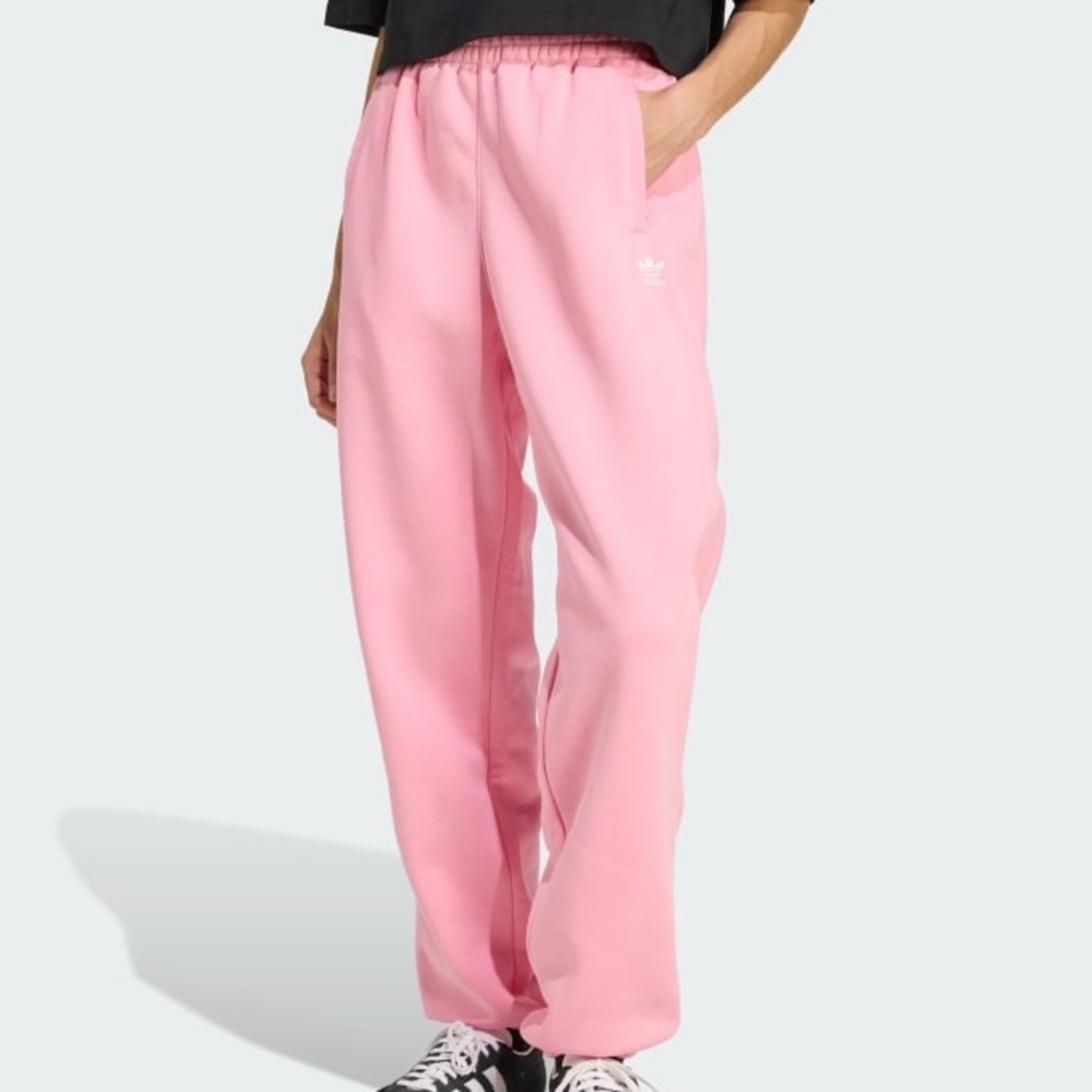 Adidas Essentials Fleece Joggers Bubblegum Pink Women Size XS Comfy Sweats